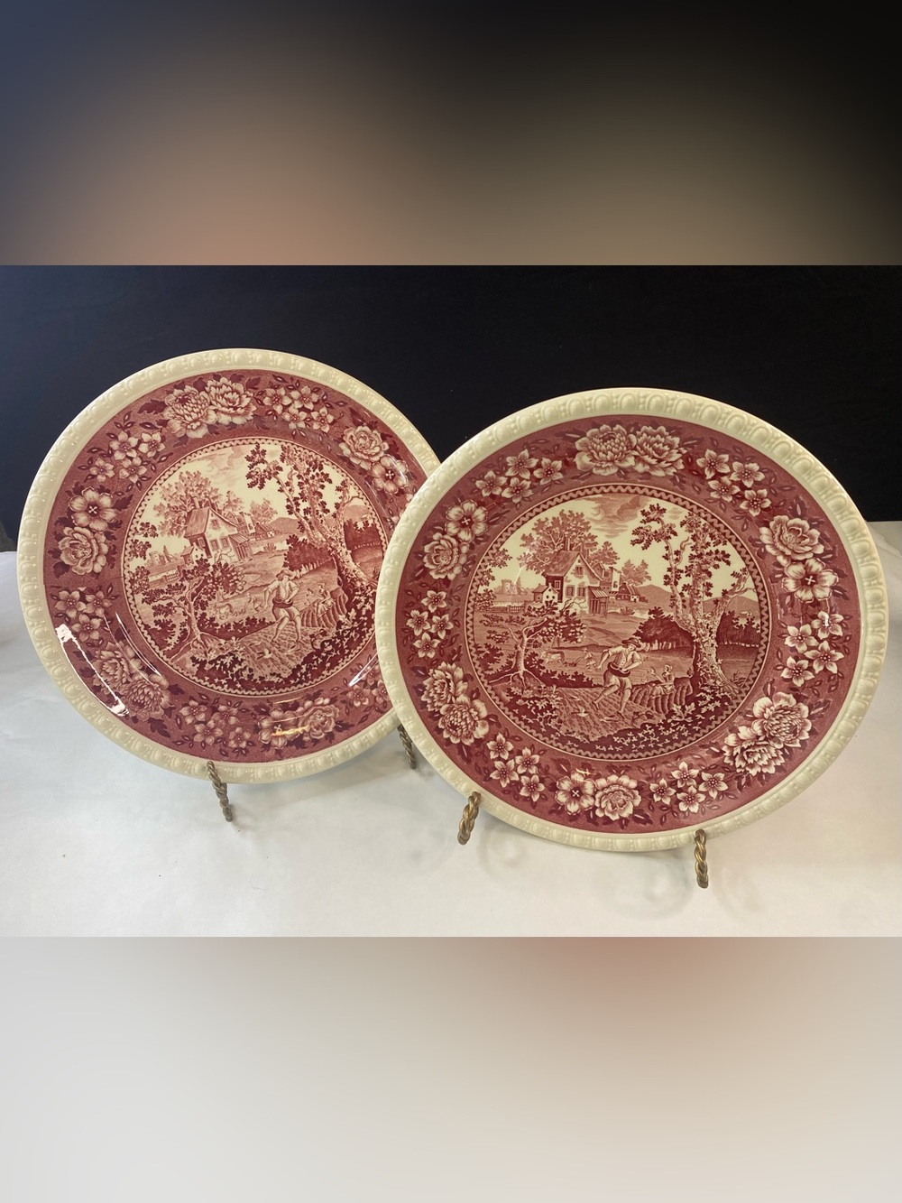 Villeroy & Boch SAAR Rusticana Dinner Plate Set Red Mettlacher Germany